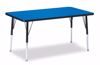 Picture of Berries® Rectangle Activity Table - 30" X 48", A-height - Blue/Black/Black