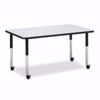 Picture of Berries® Rectangle Activity Table - 30" X 48", Mobile - Gray/Black/Black