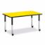 Picture of Berries® Rectangle Activity Table - 30" X 48", Mobile - Yellow/Black/Black