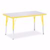 Picture of Berries® Rectangle Activity Table - 24" X 36", A-height - Gray/Yellow/Yellow