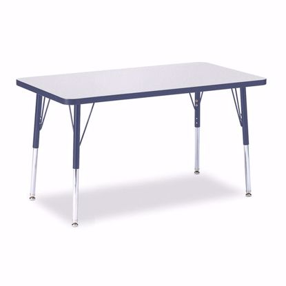 Picture of Berries® Rectangle Activity Table - 24" X 36", A-height - Gray/Navy/Navy