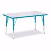 Picture of Berries® Rectangle Activity Table - 24" X 36", E-height - Gray/Teal/Teal