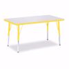 Picture of Berries® Rectangle Activity Table - 24" X 36", E-height - Gray/Yellow/Yellow