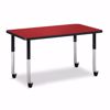 Picture of Berries® Rectangle Activity Table - 24" X 36", Mobile - Red/Black/Black