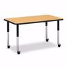 Picture of Berries® Rectangle Activity Table - 24" X 36", Mobile - Oak/Black/Black