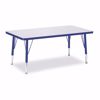 Picture of Berries® Rectangle Activity Table - 24" X 36", T-height - Gray/Blue/Blue