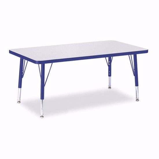 Picture of Berries® Rectangle Activity Table - 24" X 36", T-height - Gray/Blue/Blue