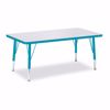 Picture of Berries® Rectangle Activity Table - 24" X 36", T-height - Gray/Teal/Teal