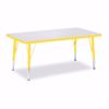 Picture of Berries® Rectangle Activity Table - 24" X 36", T-height - Gray/Yellow/Yellow