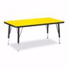 Picture of Berries® Rectangle Activity Table - 24" X 36", T-height - Yellow/Black/Black