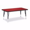 Picture of Berries® Rectangle Activity Table - 24" X 36", T-height - Red/Black/Black