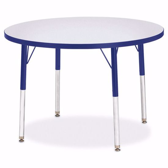 Picture of Berries® Round Activity Table - 36" Diameter, A-height - Gray/Blue/Blue