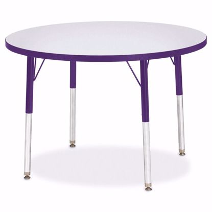 Picture of Berries® Round Activity Table - 36" Diameter, A-height - Gray/Purple/Purple