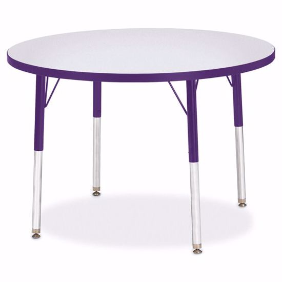 Picture of Berries® Round Activity Table - 36" Diameter, A-height - Gray/Purple/Purple