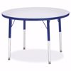 Picture of Berries® Round Activity Table - 36" Diameter, A-height - Gray/Yellow/Yellow