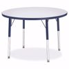 Picture of Berries® Round Activity Table - 36" Diameter, A-height - Gray/Navy/Navy