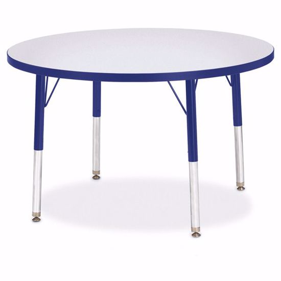 Picture of Berries® Round Activity Table - 36" Diameter, E-height - Gray/Blue/Blue