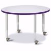 Picture of Berries® Round Activity Table - 36" Diameter, E-height - Gray/Purple/Purple