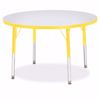 Picture of Berries® Round Activity Table - 36" Diameter, E-height - Gray/Yellow/Yellow