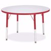 Picture of Berries® Round Activity Table - 36" Diameter, E-height - Gray/Yellow/Yellow