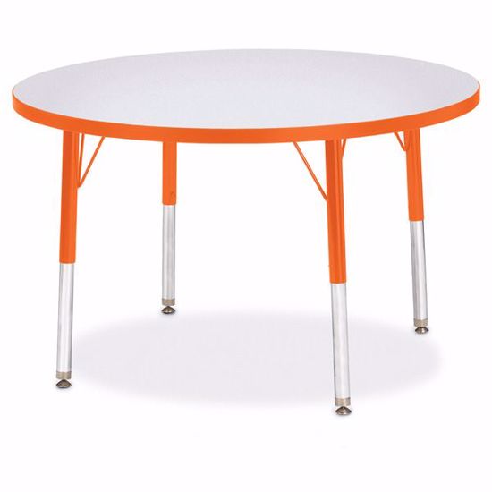 Picture of Berries® Round Activity Table - 36" Diameter, E-height - Gray/Orange/Orange