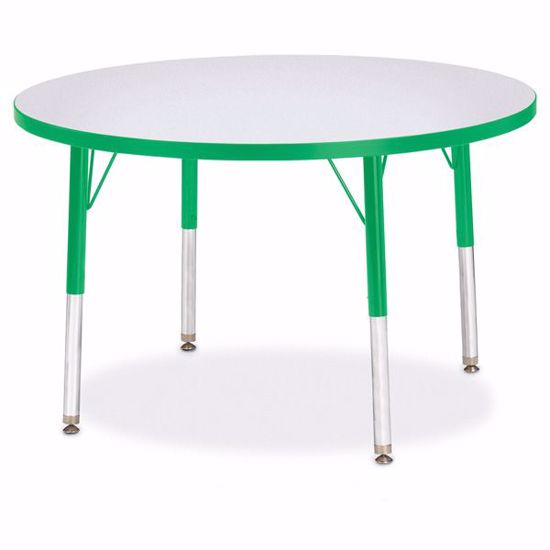 Picture of Berries® Round Activity Table - 36" Diameter, E-height - Gray/Green/Green