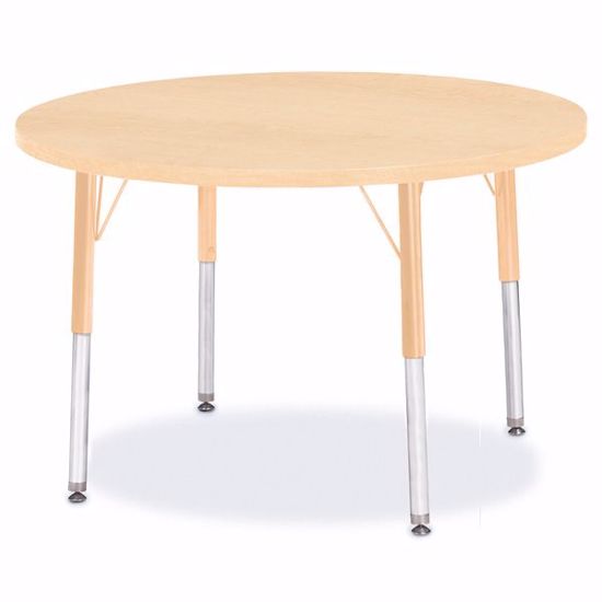 Picture of Berries® Round Activity Table - 36" Diameter, E-height - Maple/Maple/Camel