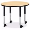 Picture of Berries® Round Activity Table - 36" Diameter, Mobile - Gray/Purple/Gray