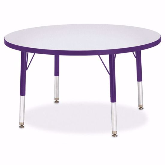 Picture of Berries® Round Activity Table - 36" Diameter, T-height - Gray/Purple/Purple