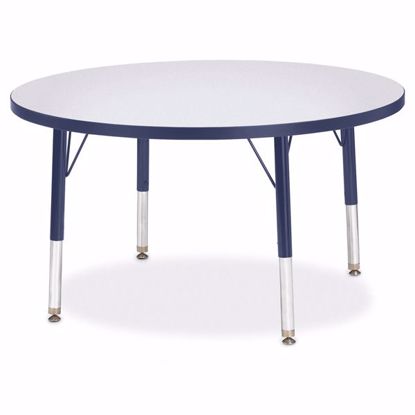 Picture of Berries® Round Activity Table - 36" Diameter, T-height - Gray/Navy/Navy