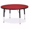 Picture of Berries® Round Activity Table - 36" Diameter, T-height - Red/Black/Black