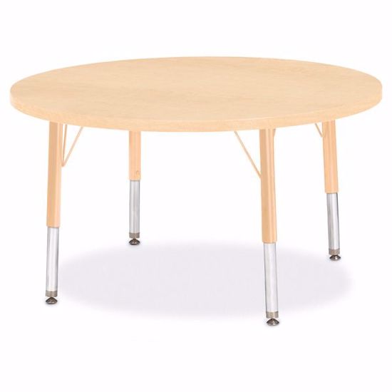 Picture of Berries® Round Activity Table - 36" Diameter, T-height - Maple/Maple/Camel