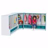 Picture of Rainbow Accents® Toddler 5 Section Coat Locker with Step -  with Trays - Red