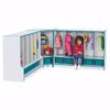 Picture of Rainbow Accents® Toddler 5 Section Coat Locker with Step -  with Trays - Green