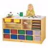 Picture of Jonti-Craft® Mobile Twin Storage Island - with Clear Trays