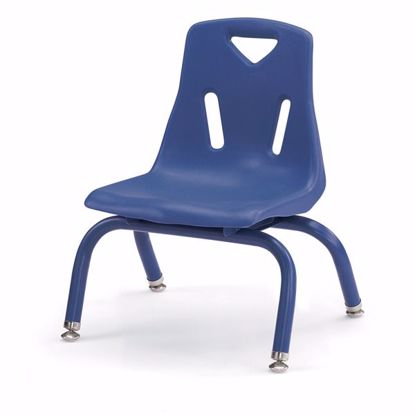 Picture of Berries® Stacking Chair with Powder-Coated Legs - 8" Ht - Blue