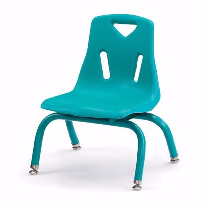 Picture of Berries® Stacking Chair with Powder-Coated Legs - 8" Ht - Teal
