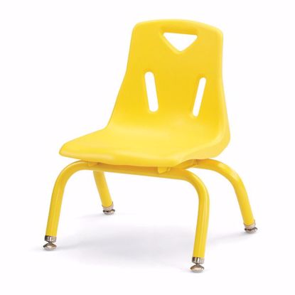 Picture of Berries® Stacking Chair with Powder-Coated Legs - 8" Ht - Yellow