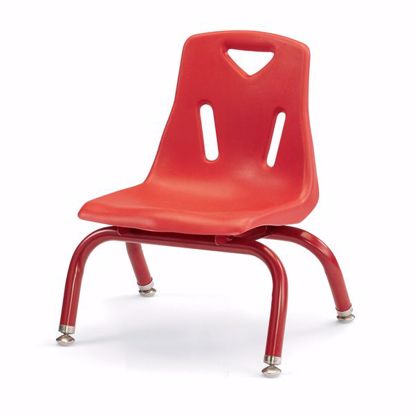 Picture of Berries® Stacking Chair with Powder-Coated Legs - 8" Ht - Red