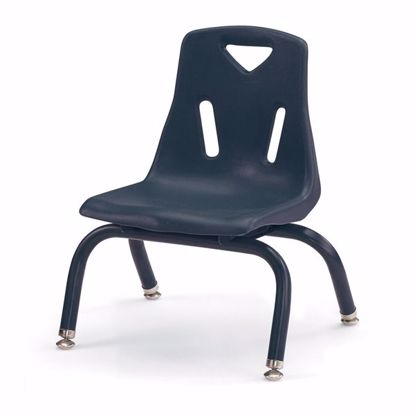 Picture of Berries® Stacking Chair with Powder-Coated Legs - 8" Ht - Navy