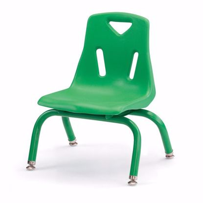Picture of Berries® Stacking Chairs with Powder-Coated Legs - 8" Ht - Set of 6 - Green