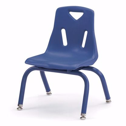 Picture of Berries® Stacking Chair with Powder-Coated Legs - 10" Ht - Blue