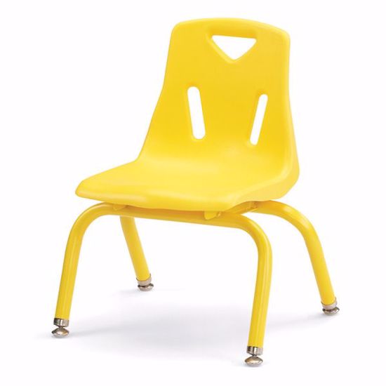 Picture of Berries® Stacking Chair with Powder-Coated Legs - 10" Ht - Yellow