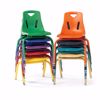 Picture of Berries® Stacking Chair with Powder-Coated Legs - 10" Ht - Red