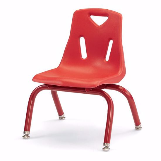 Picture of Berries® Stacking Chairs with Powder-Coated Legs - 10" Ht - Set of 6 - Red