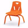 Picture of Berries® Stacking Chairs with Powder-Coated Legs - 10" Ht - Set of 6 - Orange