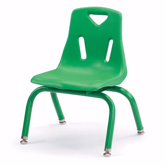 Picture of Berries® Stacking Chairs with Powder-Coated Legs - 10" Ht - Set of 6 - Green