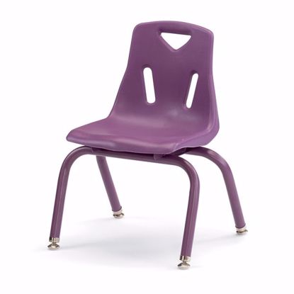 Picture of Berries® Stacking Chair with Powder-Coated Legs - 12" Ht - Purple