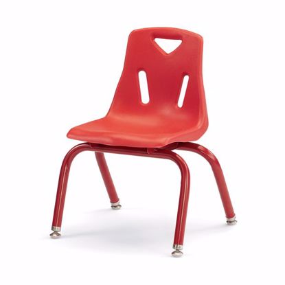 Picture of Berries® Stacking Chair with Powder-Coated Legs - 12" Ht - Red