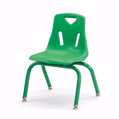Picture of Berries® Stacking Chair with Powder-Coated Legs - 12" Ht - Green